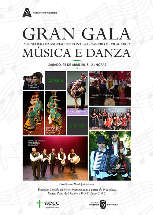 Festival de musica y danza a beneficio de la Asociacion contra el cancer de Vilagarcia